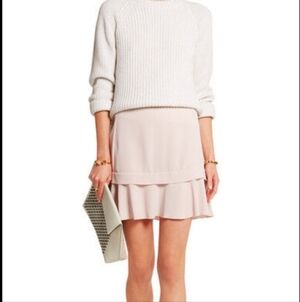 See By Chloe Jupe Mini Skirt Womens 40 Blush  Luxury Office Career New